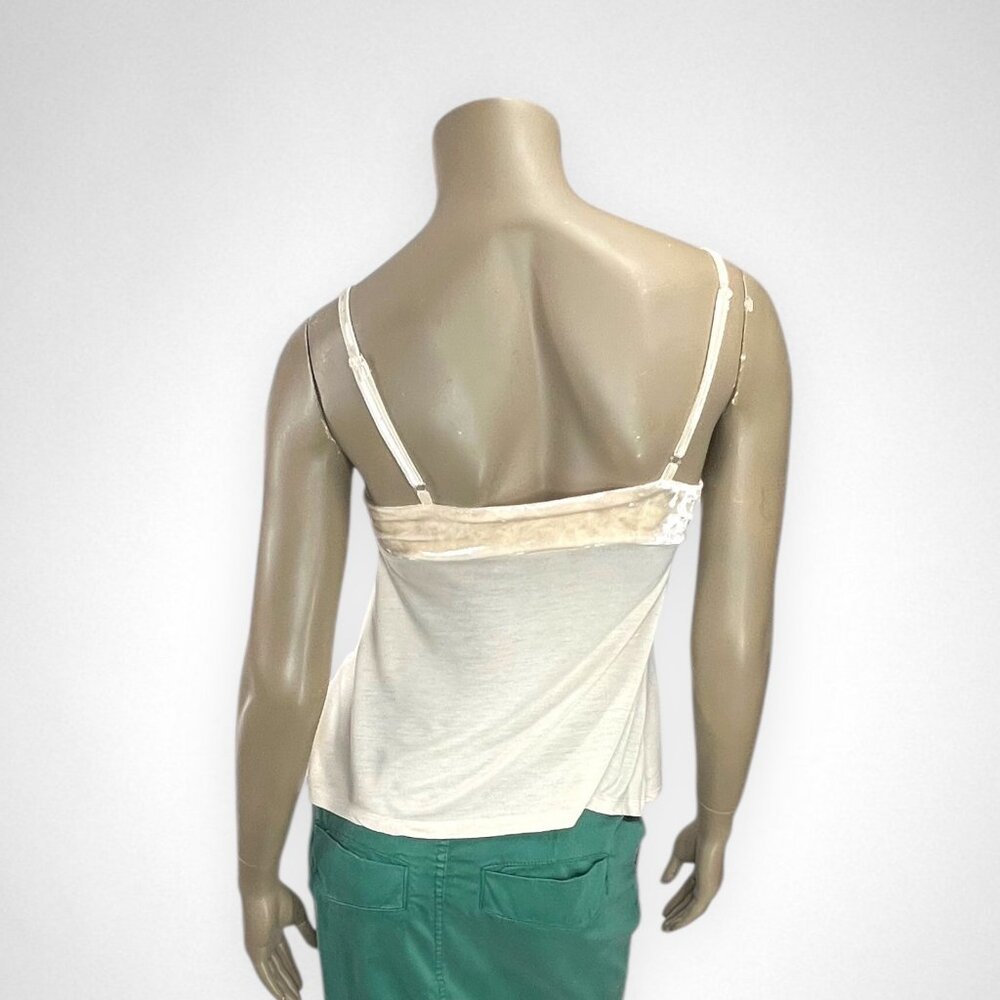 Y2K Newport News Babydoll Cream Top S - Picture 3 of 6
